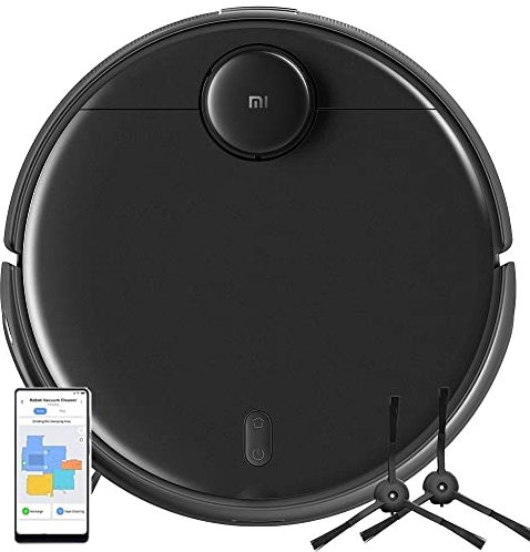 Xiaomi Mi Robot Vacuum-Mop 2 Pro Aspirador Conectado Negro, 3 Modos de Limpieza, batería de 5200 mAh, Compatible con los asistentes de Voz + cepillos Laterales incluidos, versión Francesa