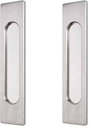 MOROBOR 18 cm rechteckiger selbstklebender Schiebetürgriff, 2 Griffe aus gebürsteter Stahl- und Aluminiumlegierung, für Scheunentürenschränke und Schiebefenster