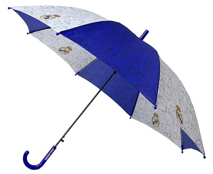 CyP Brands Real Madrid, Ombrello per bambini, diametro 54 cm, automatico, multicolore, prodotto ufficiale, multicolore