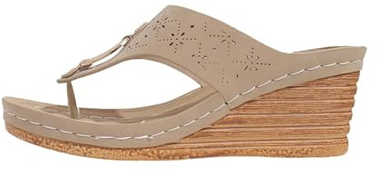 Sandalias de Mujer con Tacón y Plataforma Antideslizante para Playa y Casa - Estilo Romano