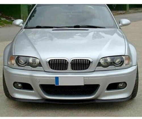 AUTOVISION - Juego de 3 alerones para parachoques delantero (plástico ABS, 3 unidades), color negro