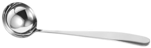 IMIKEYA Mestolo Per Zuppa in Acciaio Inossidabile Manico Lungo 8 Cm, Cucchiaio Da Cucina Resistente All’usura, Per Casa, Ristorante e Mensa