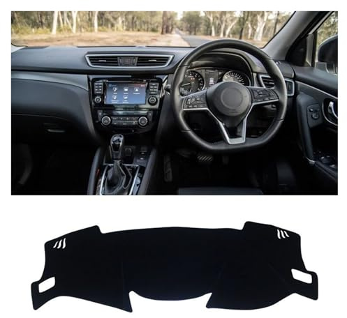 Car Dashboard Cover For Nissan For Qashqai J11 2014-2020 Car Dashboard Sun Shade Cover Instrument Desk Non-slip Mat Accessories Dash Board Mat(RHD Black Side)