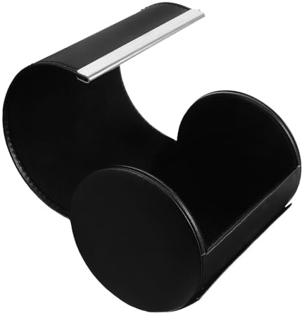 WATIIFUFU Caja Redonda Organizador Cilíndrico de Pu para Corbatas Cierre Magnético Negro Elegante y Resistente Protección contra Arrugas para Viajes y Bodas para Hombre