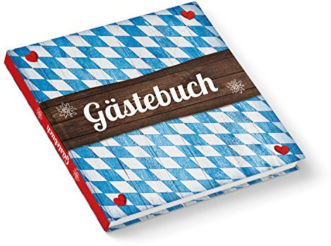 Gästebuch Oktoberfest: Bayerisches Fotoalbum für Hochzeit, Wiesn, Geburtstag & Party, Deko Bayern, Erinnerungsbuch Hardcover, Erinnerungsalbum Bayerisch, 164 Blanko Seiten, Buch Blau-Weiß, 21 x 21 cm