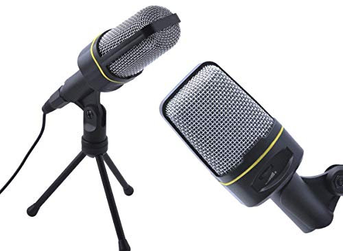 Microphone studio professionnel à condensateur avec trépied [Auvisio]