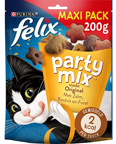 FELIX Party Mix Grillade | Vuxen | Kattgodis | kyckling, lever, diner | set med 5 x 200 g