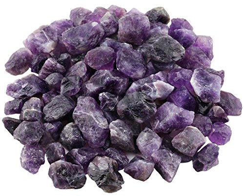 mookaitedecor Natürliche Amethyst Rohsteine Kleine Edelsteine | 460g Natur Rohe Kristalle Edelsteine Aquarium, Mineralien Wasserstein für Heilung Dekoration Reiki Schmuckherstellung