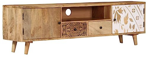 vidaXL TV-Schrank 140x30x40 cm Massivholz Mango