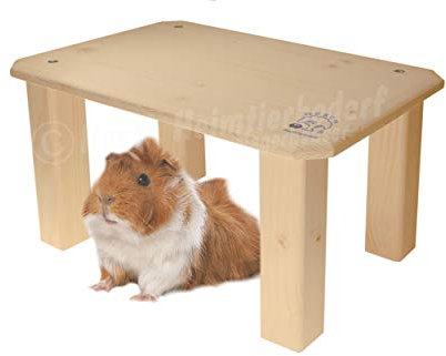 Resch Nr40 Unterstand L, naturbelassenes Massivholz aus Fichte/Perfekt für Zwergkaninchen oder Meerschweinchen zum Verstecken / 35x23x20cm (LxBxH)