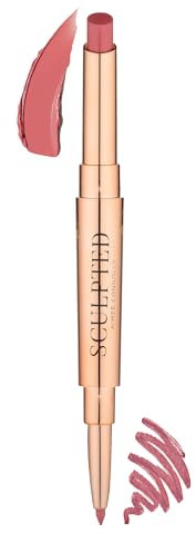 Lip Duo 2-in-1 Lipstick & Liner from Sculpted by Aimee (Pink Pair) - Travel-Friendly, Double-Ended Lip Duo to Sculpt, Shape & Colour Lips