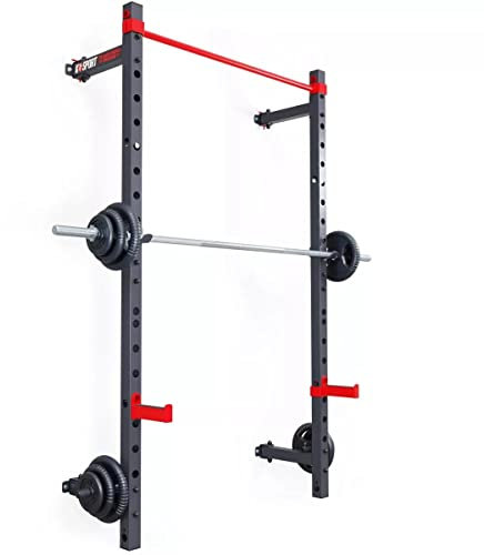 K-Sport: Wandrack – Squat Rack mit Klimmzugstange zur Wandmontage bis 225 kg belastbar I Kniebeugeständer mit Klimmzug I ideale Kraftstation für Zuhause I Made in EU