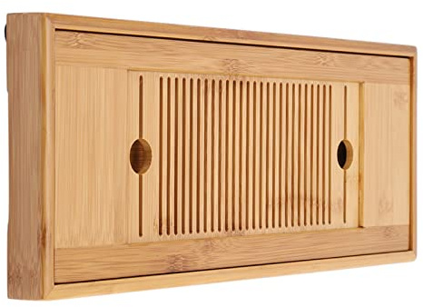 Service de table à thé en bambou japonais/chinois Gongfu, plateau de thé en bambou pour bureau, stockage d'eau