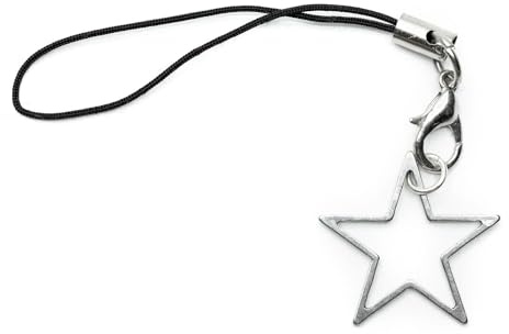 Miniblings Stern Loch Handyanhänger Outline Umriss Sterne silber | Kleiner Anhänger zum Kombinieren, aus Berlin, mit Weihnachten