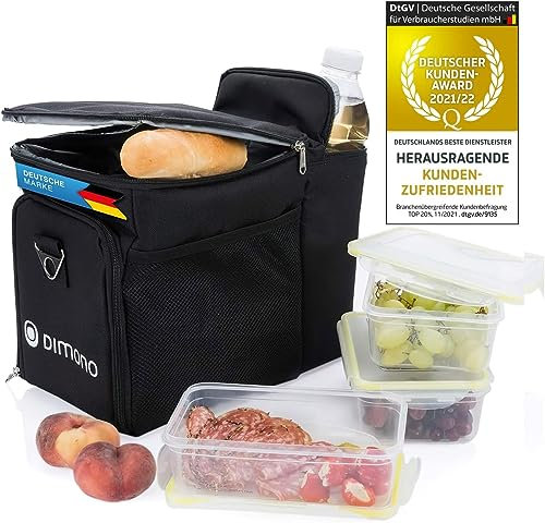 XXL Kühltasche iolierte Getränke & Snack-Tasche Isotasche Picknick-Tasche für Camping Reisen Urlaub 15, 25 oder 45 Liter (Schwarz, 15 Liter)