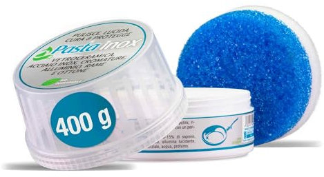 Pasta Inox Detergente per Acciaio Inox Pulisce Lucida Cura e Protegge Pentole Piani Cottura Cappe e Lavelli Senza Graffiare (400g)