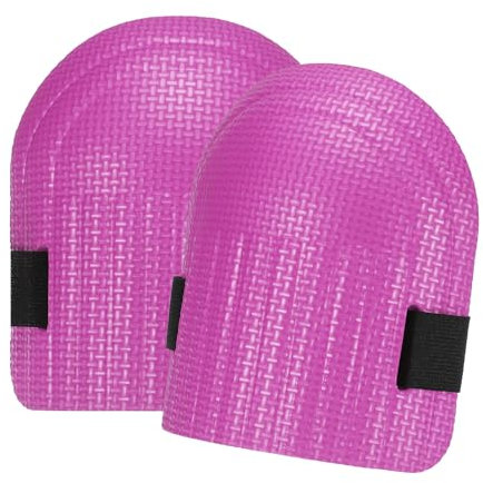 PATIKIL Ginocchiere Giardinaggio 2 Paio EVA Schiuma Ginocchiera con Cinghie Elastiche Leggera Impermeabile per Pulizie Domestiche Lavori Costruzione Rosa
