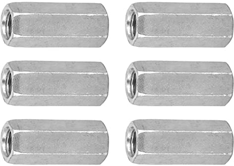 10PCS M8 Long Rod Nut Hex Hexagonal Sleeve Nut Standoff Threaded Fasteners Zinc Plated Carbon Steel Coupling Nut Straight Fitting Hex Rod (M8*30)