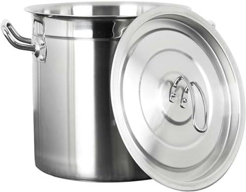 Casserole commerciale résistante à l'usure en 3 tailles - Grande casserole de dinde extérieure en acier tacheté avec panier à passoire pour grands lots de crabes d'écrevisse, 35 x 35 cm