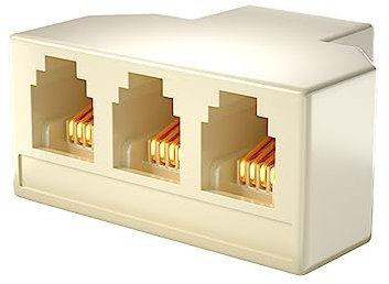 ZSYTF Adattatore Splitter Telefonico - Scatola di Giunzione a Tre Vie RJ11 - Trasmissione Senza Perdita per Linea Telefonica