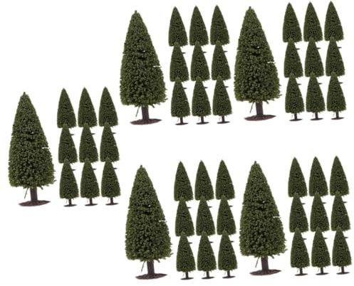 Cabilock 50stücke Miniatur-pinienbäume Für Diorama Und Künstliche Bäume Leichtem Material Für Sandkastenprojekte Schreibtisch-deko Und Weihnachtsbaum-schmuck