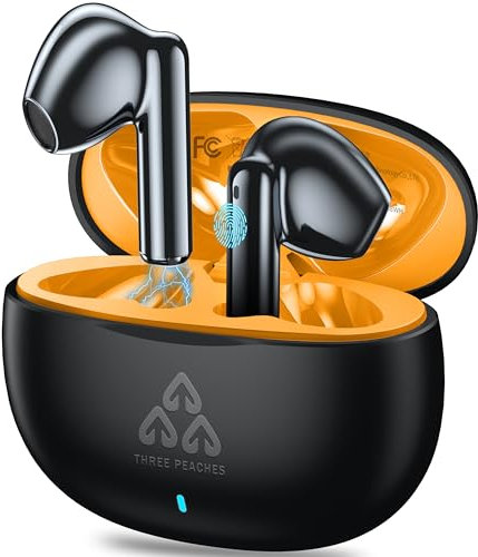 Ecouteurs Bluetooth sans Fil, 2024 Écouteurs Bluetooth 5.3 avec ENC Réduction Casque, 40 Heures Durée de Lecture, Hi-FI Son Stéréo,Contrôle Tactile Oreillette Bluetooth,Noir