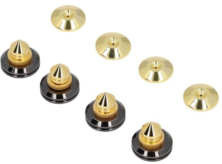 HiFi Speaker Isolation Feet, Speaker Shock Absorber Pads Strong Load Bearing Slip Resistance 4 Set for Amplifier for Subwoofer