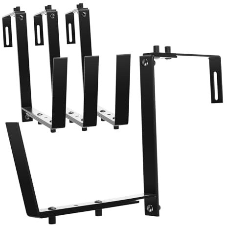 BESPORTBLE 4pezzi Staffe Regolabili Per Fioriere Da Railing Supporto Per Contenitori Da Appendere Su Finestre Balconi e Recinzioni Design Minimalista Per Piante Esterni