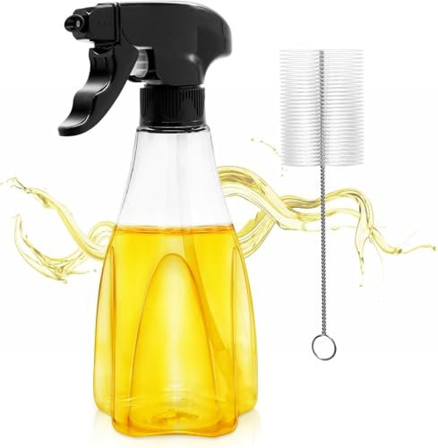 Showvigor Ölsprüher Öl Sprühflasche 330ml Oil Sprayer, Ölsprüher für Speiseöl für Salate, Kochen, Backen, Pasta, BBQ