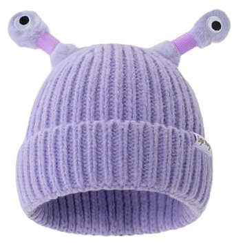 QINQNC Frauen Lustige Mütze mit Skalierbarer Süße Strickmütze Männer Eltern-Kind-süße leuchtende Strickmütze Lustige Handgefertigte Mütze mit Großem Kann gedehnt Werden Winddicht Winterhut Unisex