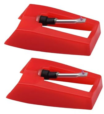 2 Pcs Aiguille de Tourne-Disque, Diamant Platine Vinyle, Tete de Lecture Platine Vinyle, Aiguille Diamant de Remplacement, pour Tourne-Disque Vinyle, Tourne Disques Crosley, Ion, Jensen, Bush et Teac