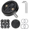 NewZC GPS Fahrradhalterung Set 2 Stück Rennrad Fahrradhalter Aluminium MTB Fahrradcomputer Halterung Navi Uhr Lenkerhalterung für Garmin Edge 130 200 500 510 520 800 810 1000 1030 1040 -Schwarz