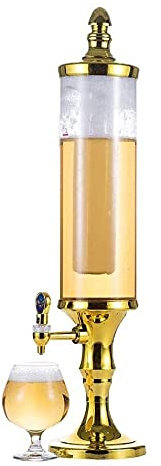 Dispensador de torre de cerveza Máquina dispensadora de bebidas de cerveza con núcleo de hielo de 3L con luces LED, perfecta for fiestas y Gameday, accesorios de barra for el hogar