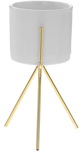 minkissy Tripod Pen Holder Eleganter Schreibtisch Organizer Für Stifte Und Make-up Pinsel Multifunktionale Aufbewahrungslösung Für Büro Und Zuhause Goldene Kleine