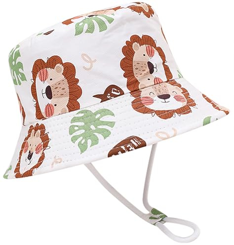 Malaxlx Bébé Bob Enfant Chapeau de Soleil Chapeau de Pêcheur Nourrisson Chapeaux de Seau Chapeau de Plage Visière pour 6 Mois - 8 Ans Fille Garçon