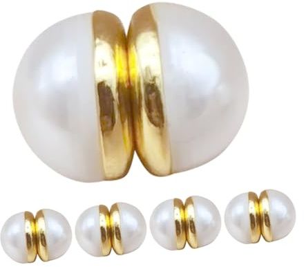 Beavorty Poids Magnétiques Double Face Lot de 10 pour Voile de Mariée en Alliage Perles Artificielles Accessoire Pratique pour Hijabs et Voiles de Mariage