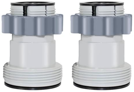 Adaptateur Tuyau Piscine 38mm et 32mm Raccord de Tuyau de Piscine pour Intex 10722 Bestway Coleman (Lot de 2)