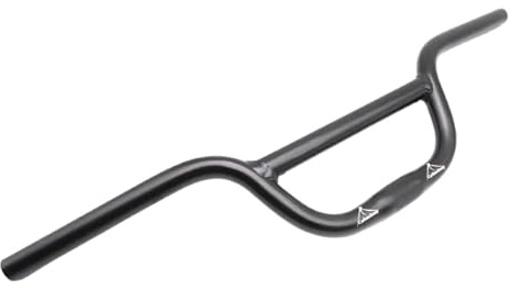 BMX Cykelstyre, aluminium, cykelstyre, fristyle, cykel, styrbar, 620, 640 mm, H 110 mm, svart, silver (640 mm, svart)