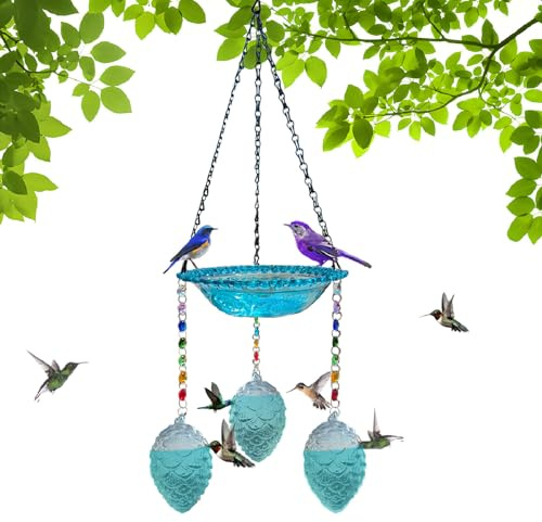 Pssopp Hanges Vogelbad, Leicht zu Suspendieren und Leichte Innovative Mehrzweck -Hängenden Vogelbad -Feeder für Garten Hinterhofdekoration