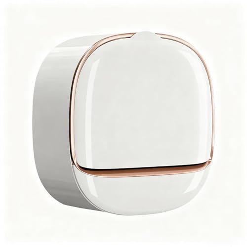 Luxury Stick-On Soap Dish Wall Mounted,Waterproof Adhesive Soap Holder with Drainage Box for Shower & Bathroom - White Ceramic Style