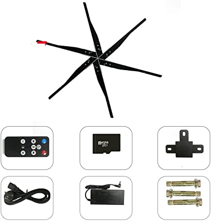 BAFEIYA 40-115cm HD 3D Publicidad Proyector Ventilador WiFi Led Pantalla Lámpara holográfica Proyector multifunción 3D Luz Imágenes Video(T85 Set)
