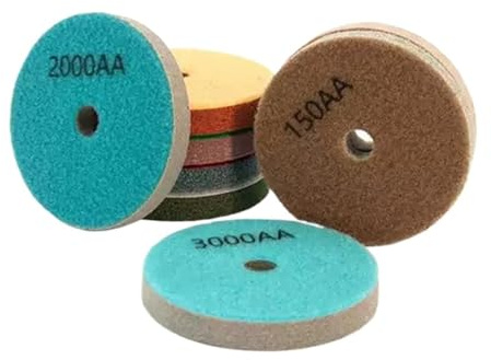 Tampone diamantato per lucidatura a umido, Disco abrasivo for lucidatura in spugna diamantata da 3-4 pollici for granito, marmo, pietra artificiale, cemento(1000,3 inch 80mm)