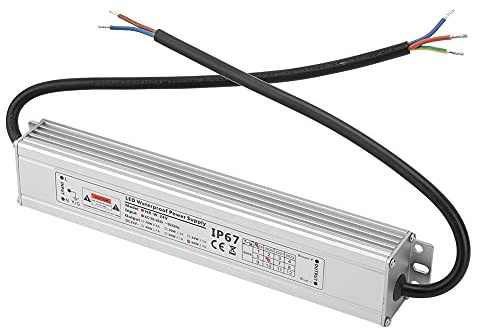 Hyuduo LED-strömförsörjning 24V 60W Aluminium Driver Transformator Konstant Spänningsutgång med överspänning Överströmsskydd för LED-spotlights Strips Gatubelysning
