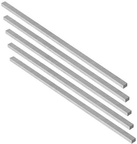 sourcing map taladro de metal HSS herramienta de torno cortador cuadrado de giro blanco para molino esmeriladora de 4mmx6mmx200mm 5pcs