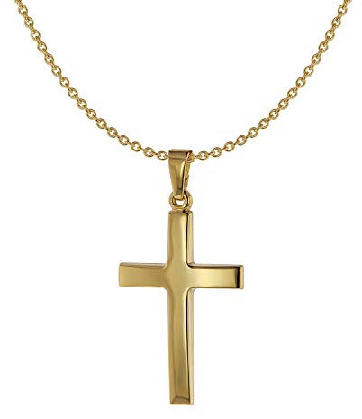 ACALEE Kette mit Kreuz-Anhänger für Männer Gold 333/8 Karat zeitloser Halsschmuck für Herren, elegante Geschenkidee, 20-1218-60 60 cm