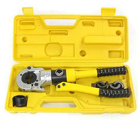 Skyvov Gelbe Hydraulische Crimpzange KBC-6TP, 10-300 mm², Crimping Pliers, Zange für Verbundrohr