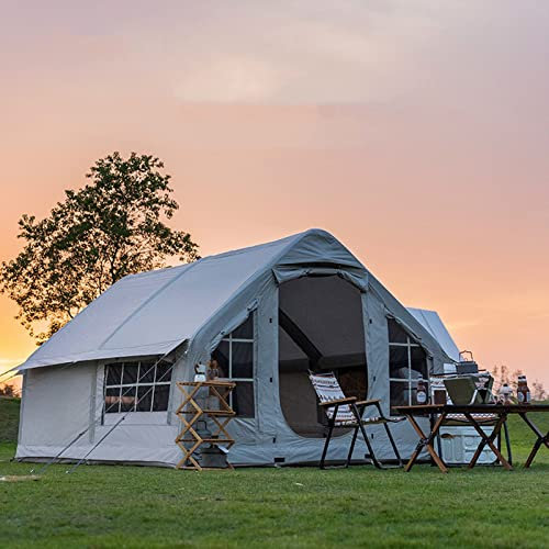 BAtlam Aufblasbares Glamping-Zelt, großes Raum-Außenzelt, wasserdichtes, atmungsaktives aufblasbares Zelt aus 600D Oxford-Stoff