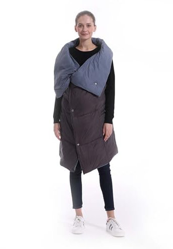 BNEI Elektrischer Bettbezug, Baumwolldaunen, 3-stufige Temperaturregelung, 6-Zonen-Heizung, USB-Anschluss, 112 * 138 cm, grau