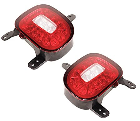XENITE Rücklicht Bremslicht 2 Stücke Auto Heckstoßstange Reflektoren Für Renegade 2015-2019 Heckbremse Nebelschlussleuchten Rückfahrscheinwerfer 12 V (Farbe : Rot, Größe : 1 UK)