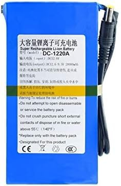 JJoias Batería Li Ion DC 12v 12.6v. Batería Recargable De Iones De Litio con Interruptor De Encendido/Apagado BMS 4800 6800 8000 9800 15000 20000 Mah DC-1220A(DC-122000).DC-1220A(DC-122000)